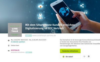 Im 4ten DigiTS Expertengespräch sprechen Ottmar Meissner und Jutta Haupt über Digitalisierung im B2C Vertrieb und das Smartphone als Kommunikationsschnittstelle zum Konsumenten.