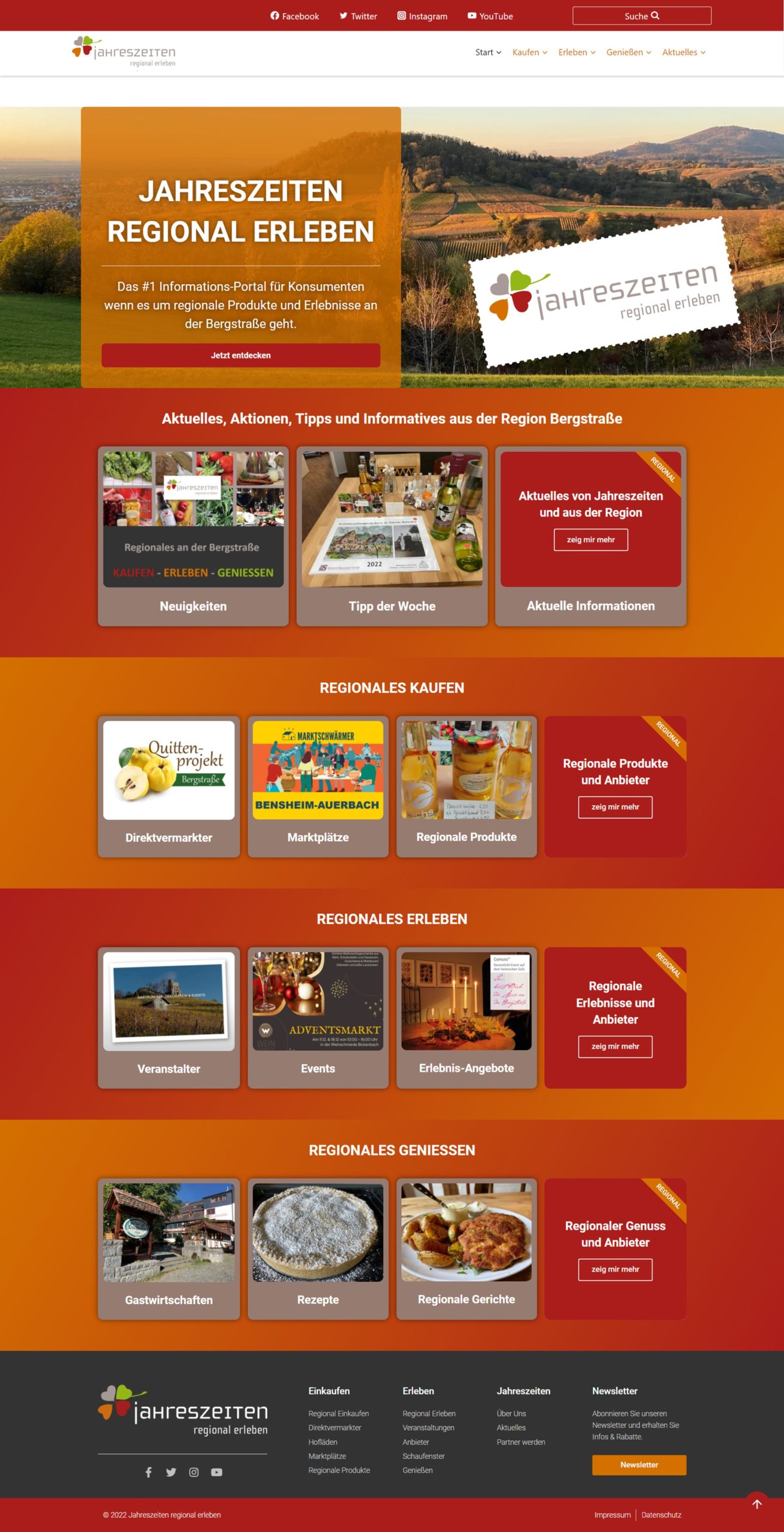 Jahreszeiten regional erleben - Bergstraße - Webseite - Ottmar Meissner